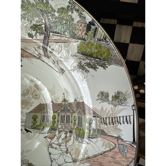 Mackenzie-Childs 12” Aurora Pattern FARMHOUSE Serving Bowl Retired B - Picture 5 of 13